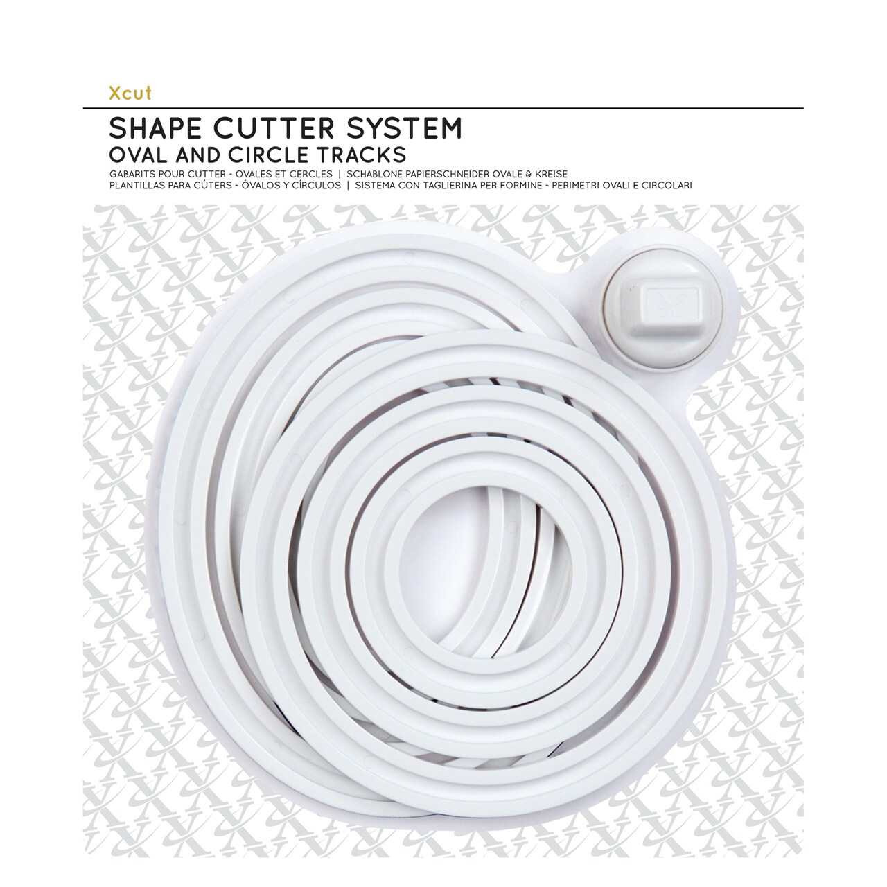 Xcut Shape Cutter System/Cutter Carriage 7pcs-Oval & Circle Tracks